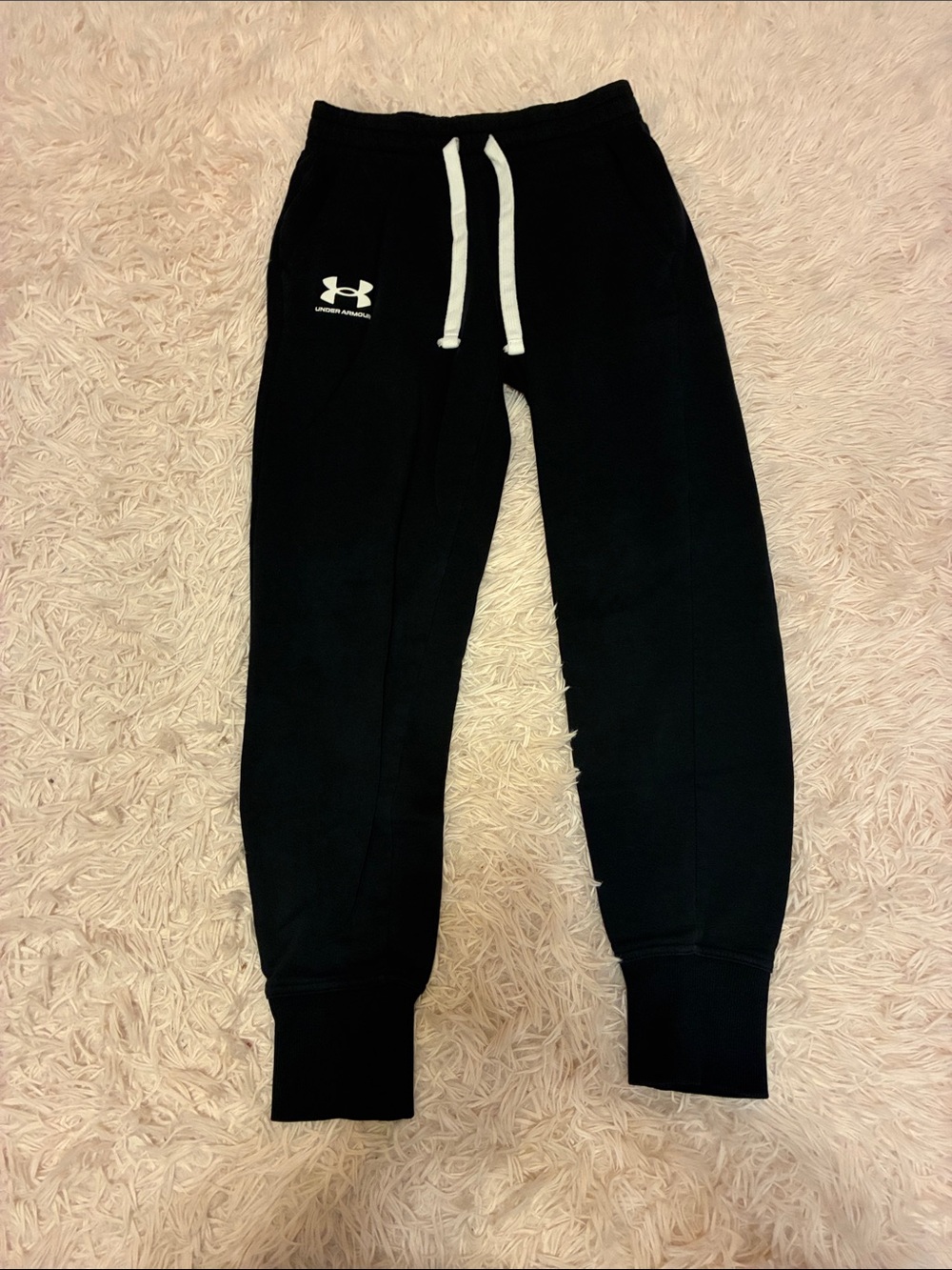 Under Armour Black Joggers with White Drawcord